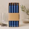 Blue Taper Dinner Candles Natural Wax 25x2.3 — Pack of 4