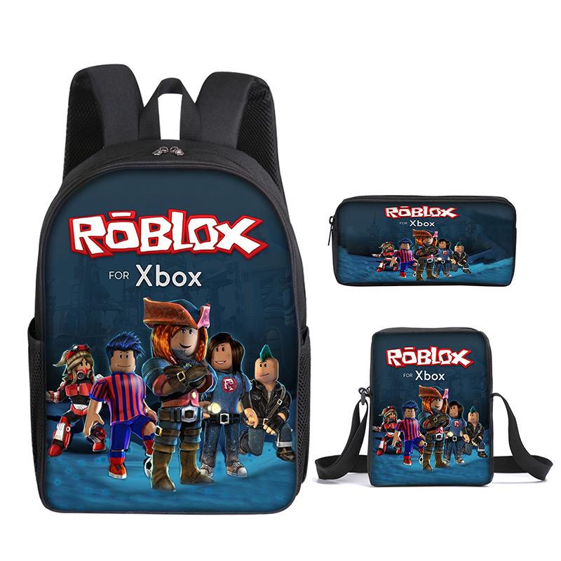 Student Schoolbag, Primary And Secondary School Student Backpack, Large Capacity, Cartoon Backpack, Satchel, Pencil Case, Three-Piece Set.
