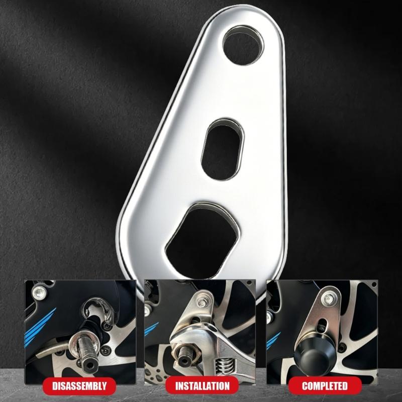 Mountain Bike Motor Arm Plate Set, Steel Conversion Plates with Mounting Hardware and Size Reference for Electric Bike Replacement
