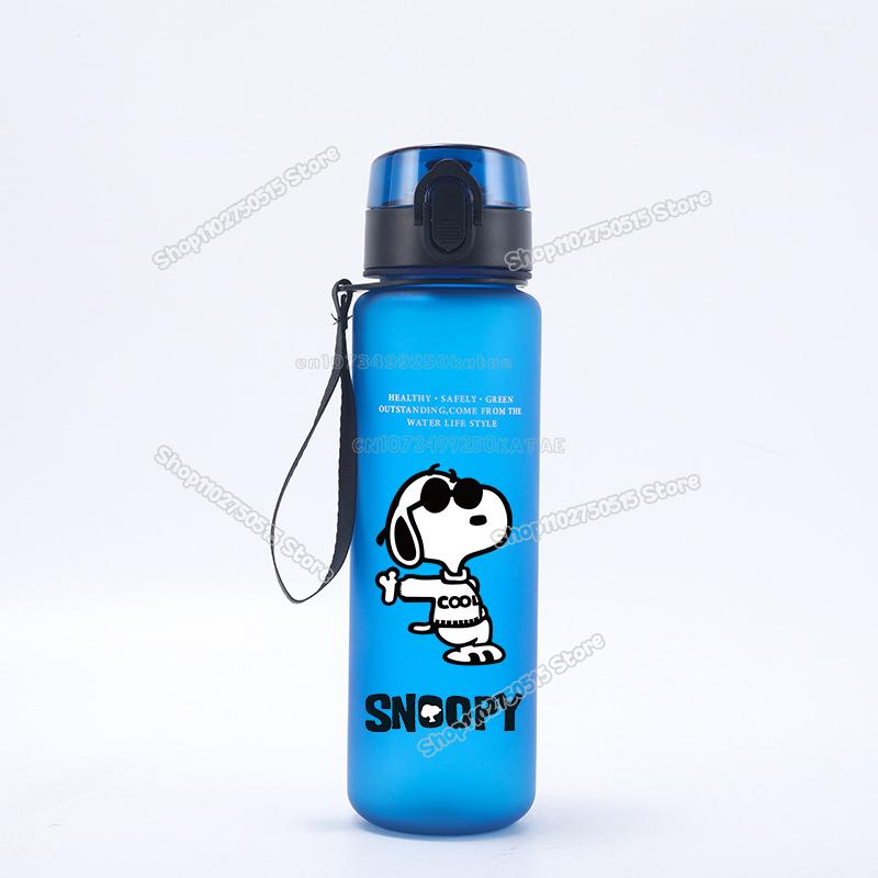650ml Animation Snoopys Children Water Bottle Boy Girl Outside-Use Sport Straw Mug Animation Design Kids Drink Bottle Leak Proof Polymer Material Jugs