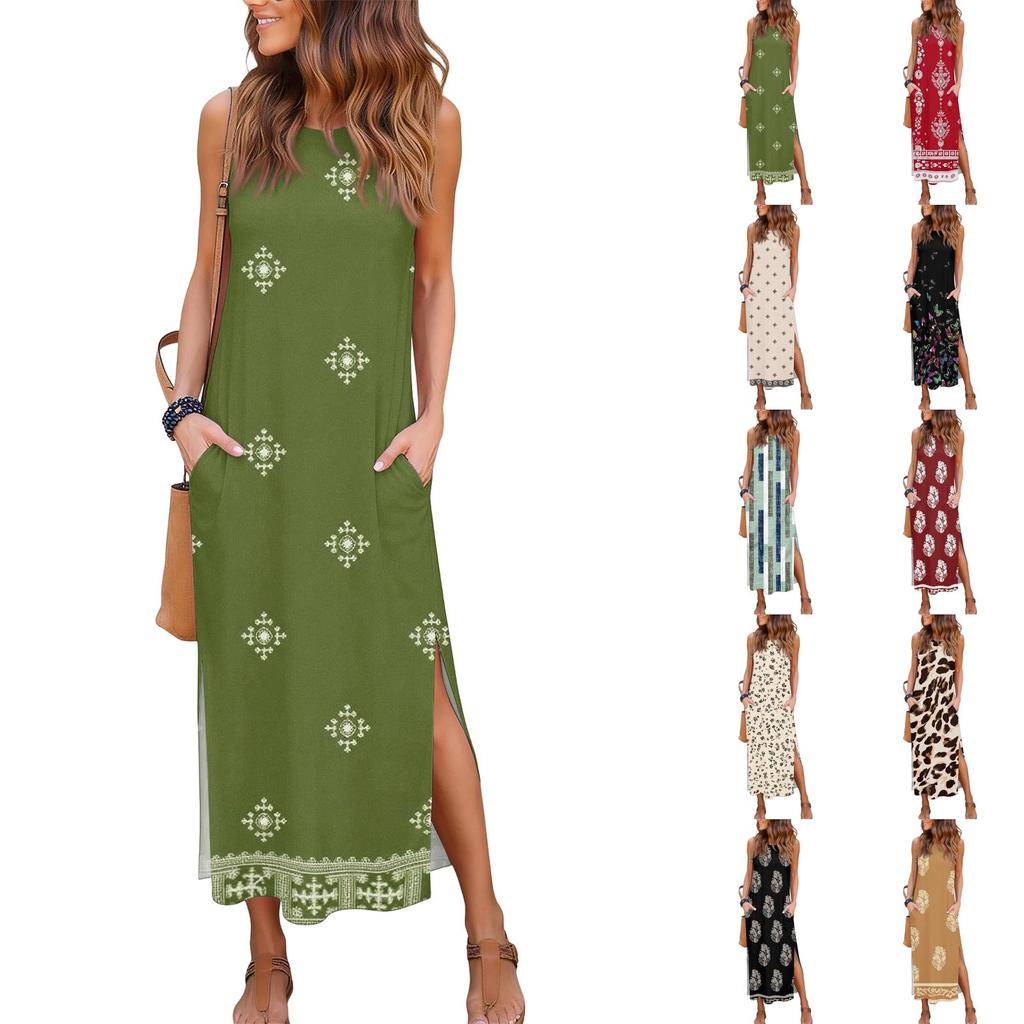 Women's fashionable casual floral print dress