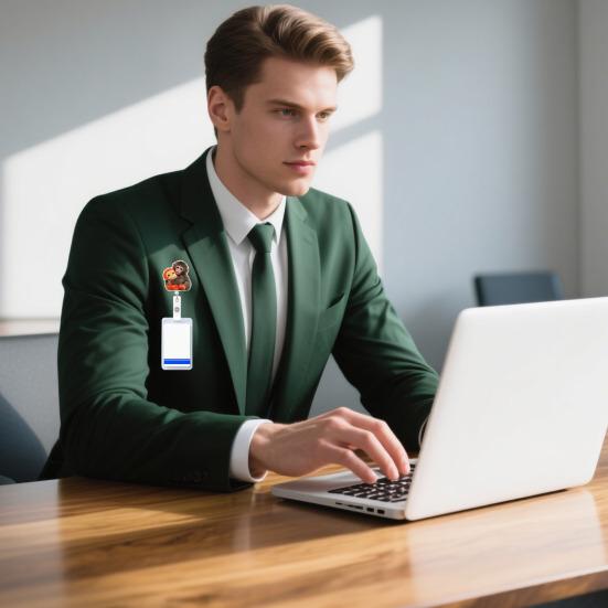 Porte-badge à enrouleur pivotant avec cordon rétractable à extraction douce de 60 cm en nylon, clip acrylique pour infirmières, médecins, étudiants, usage de bureau