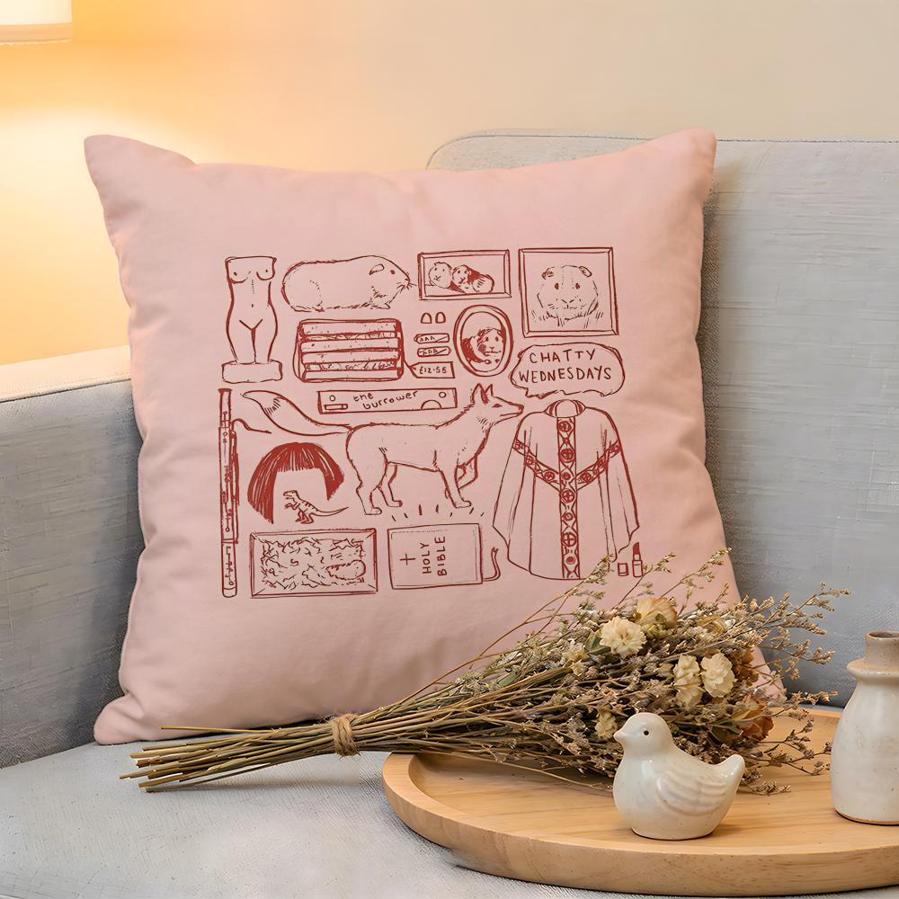 Cushion Cover  Linen  SkinFriendly Soft Decorative Case For Sofa Home Decor FFleabag Pillow cover
