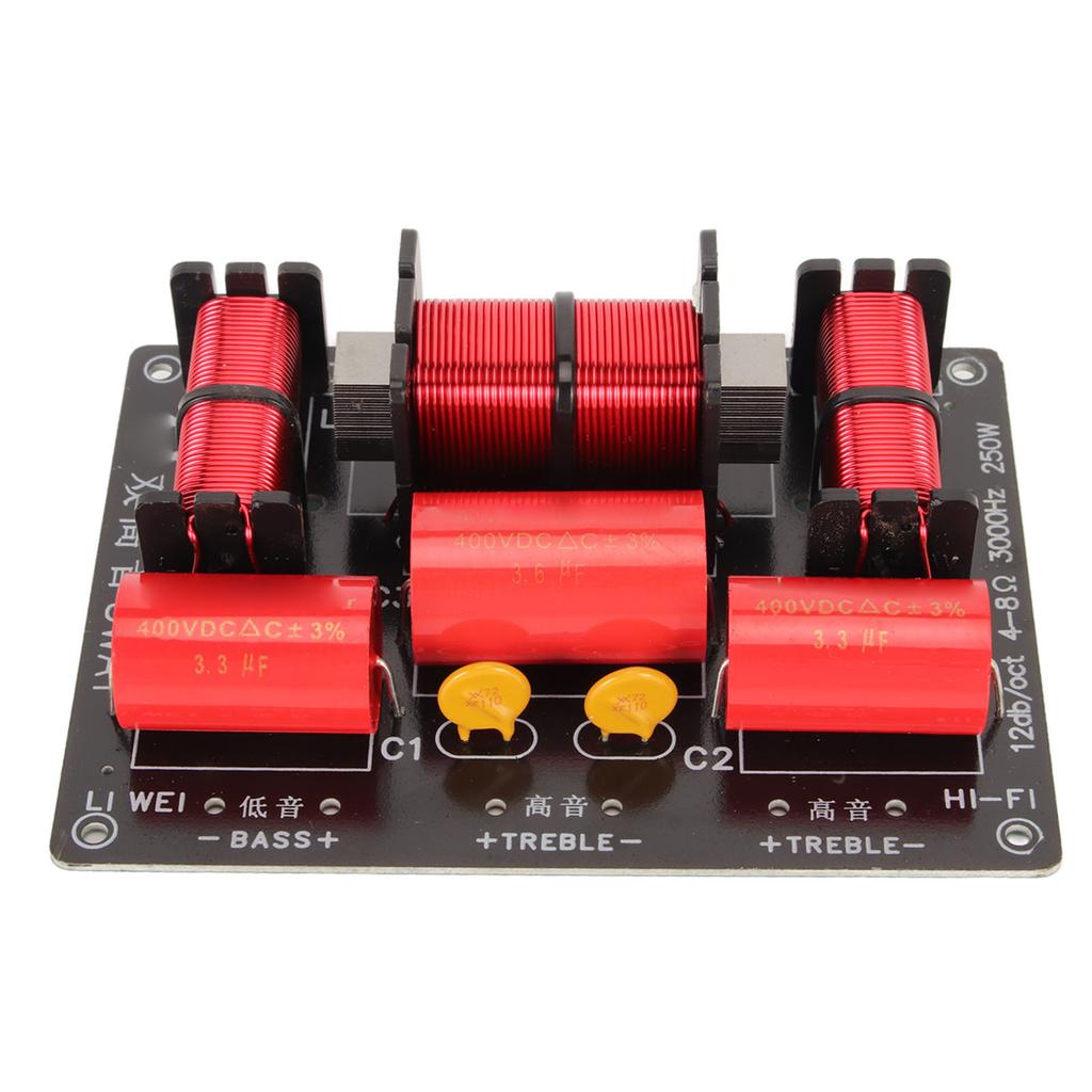 3 Yollu Geçiş Filtresi Profesyonel PCB Tiz Bas Ses Frekans Bölücü KTV Hoparlörleri İçin 250W