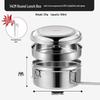 316 Food-Grade Stainless Steel Round Lunch Box