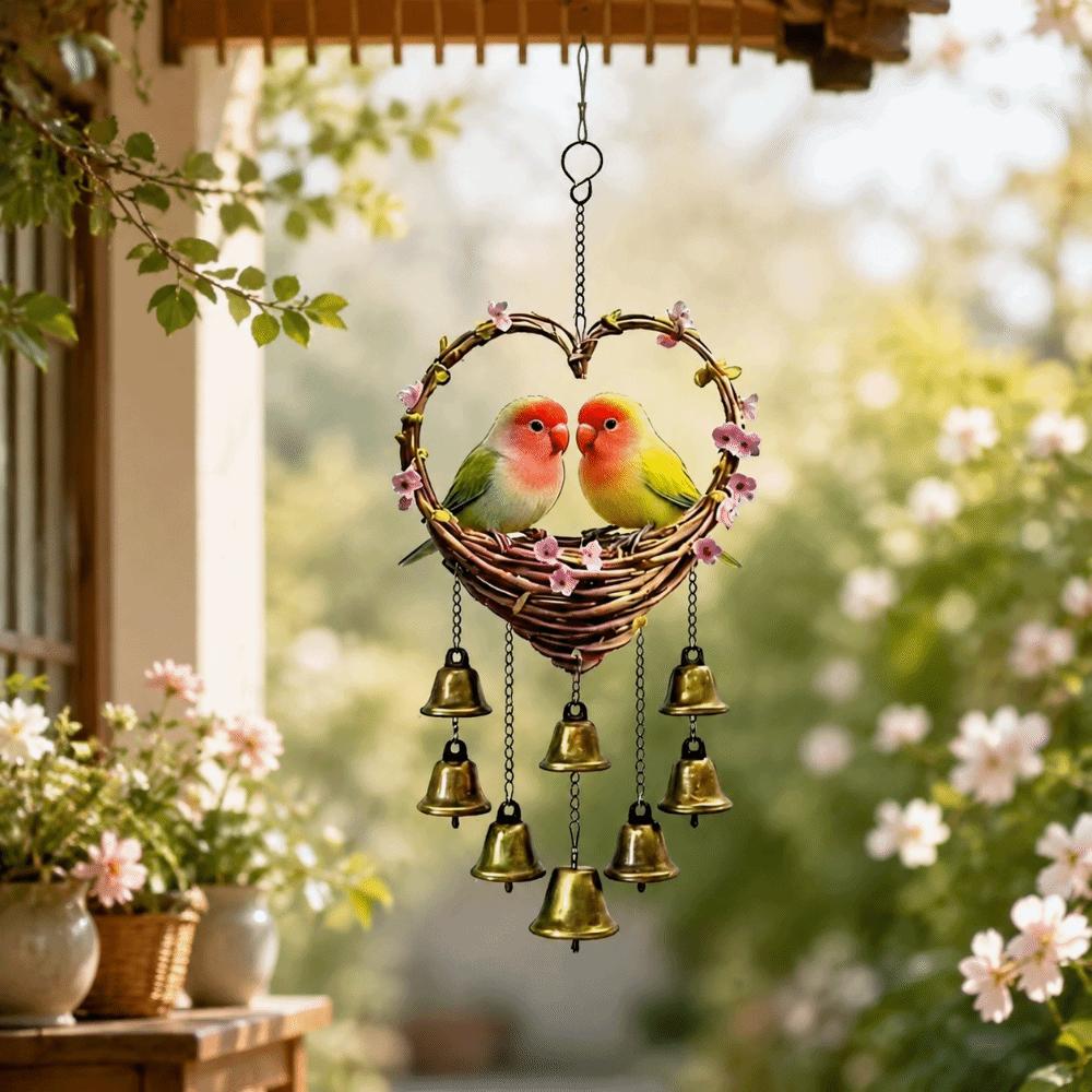 Goose Wind Chime with Bells Eagle Decorative Chain Garden Decoration Bird Hanging Pendant Home
