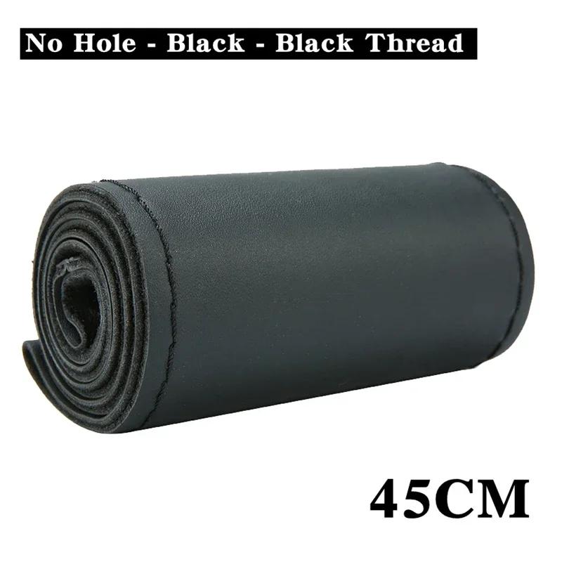 Car Truck Bus Diameter 42/45/47/50CM Steering Wheel Cover Quality Microfiber Leather With Needle Thread Non-slip Car Accessories