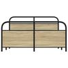 Vidaxl Metal Bed Frame, Without Mattress, Sonoma Oak, 160X200 Cm