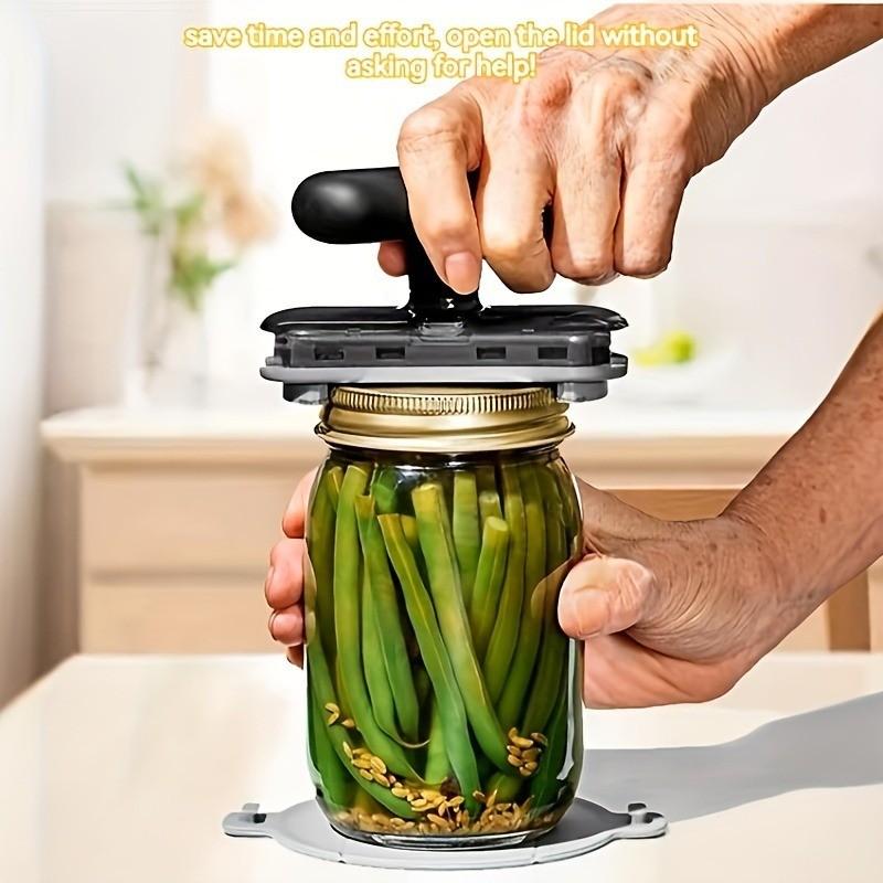 Multi-Function Jar Opener - Easy Grip Bottle & Lid Opener Tool for Kitchen, Non-Slip Design