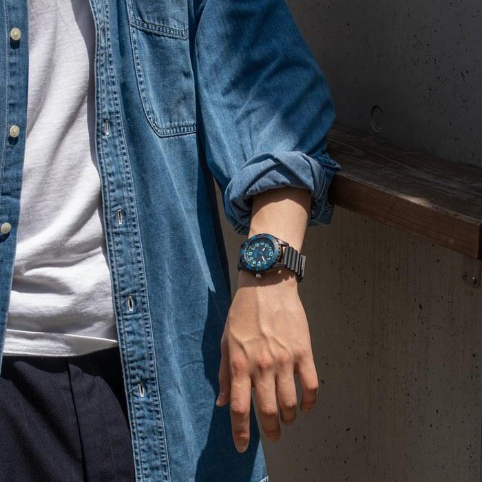 [Citizen Q&Q] Watch Analog 10-Year Battery Life 100m Water Resistance Date Urethane Band A22A-005VK Men's Blue Black/Blue