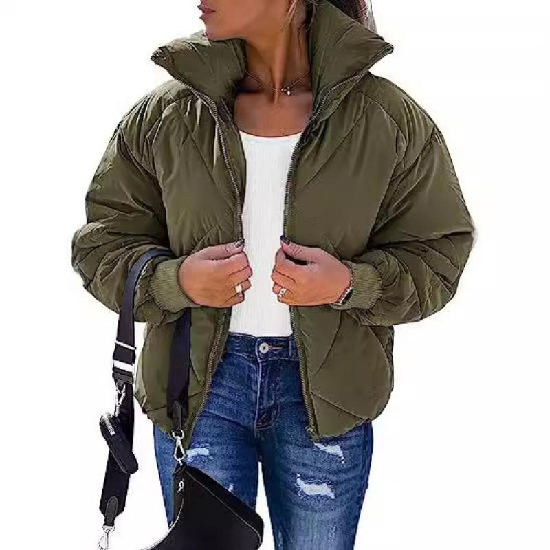 Women's Quilted Puffer Vest Sleeveless Lightweight Zip Up Jacket Winter Warm Coat Outerwear Short Puffer Jacket with High Collar