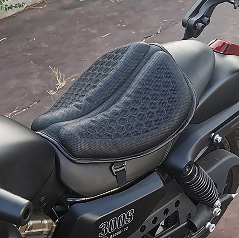 Vzduchový polštář na sedlo motocyklu, tlumení nárazů, sedlo motocyklu, 3D gelová podložka, chladná pro letní motocyklové příslušenství a díly
