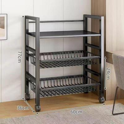 Multifunctional Kitchen Storage Rack for Fruit & Vegetables - Thickened Shelves for Dorms & Homes