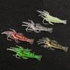 15pcs New PVC Shrimp Lures Multicolor Soft Fishing Lure with Sharp Hook Sea Worm