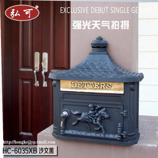 Antique Letterbox Outdoor Street Home Mailbox for Newspaper Post Mail Letter Box Case Courtyard Decoration Vintage Mailboxes