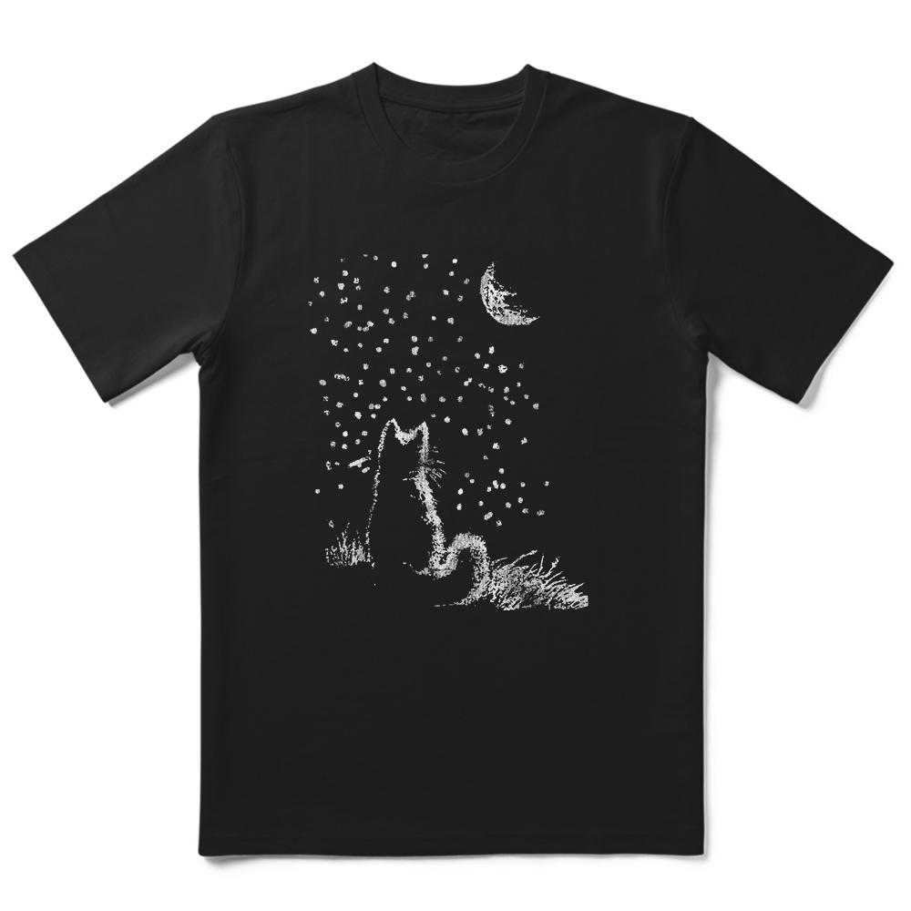 COOLMIND 100% Cotton Schrodinger Cat Print Big Size Men T Shrit Casual Sort Sleeve Cotton Summer Men Tshirt Male Tee Shirts