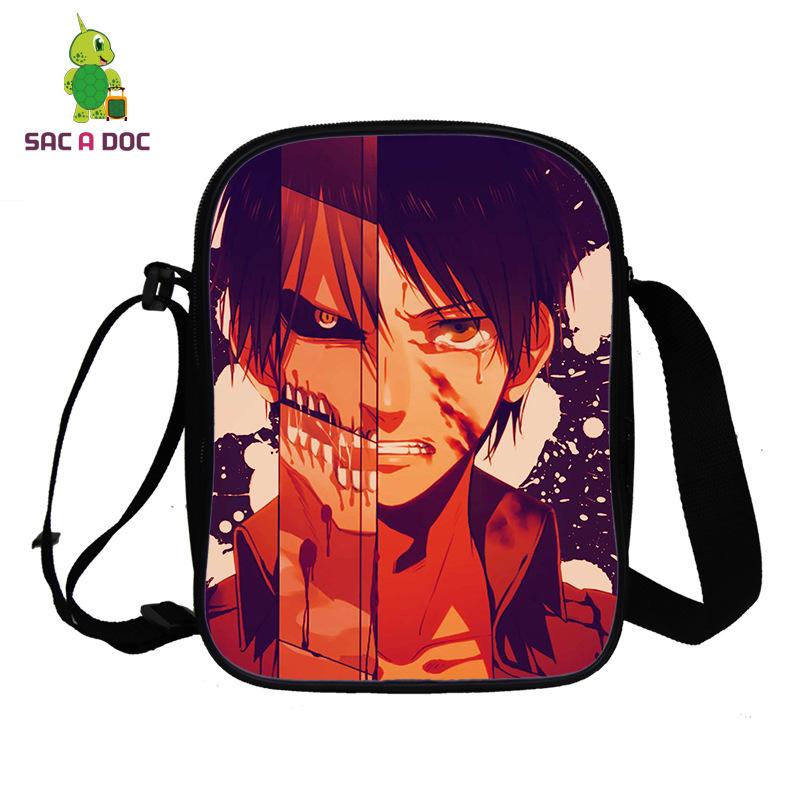 New Anime Attack on Titan Giant Shoulder Bag Full Color 3D Printed Messenger Bag