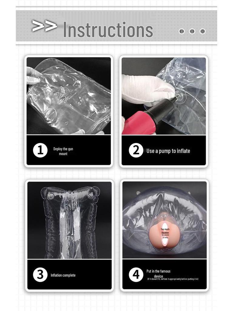 Famous Device Double-Headed Transparent Inflatable Cannon Rack Pillow for Airplane Cup Mold Accessories