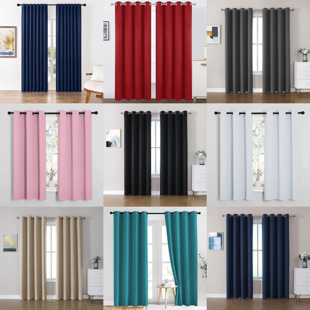 Modern Minimalist Polyester Blackout Curtains For Bedroom And Living Room With High Light Blocking For Home Decor