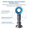 Portable Handheld Turbo Fan Small Personal Fan USB Charging Battery Operated Ultra-Quiet Cooling 3 Speed Adjustable Table Fan