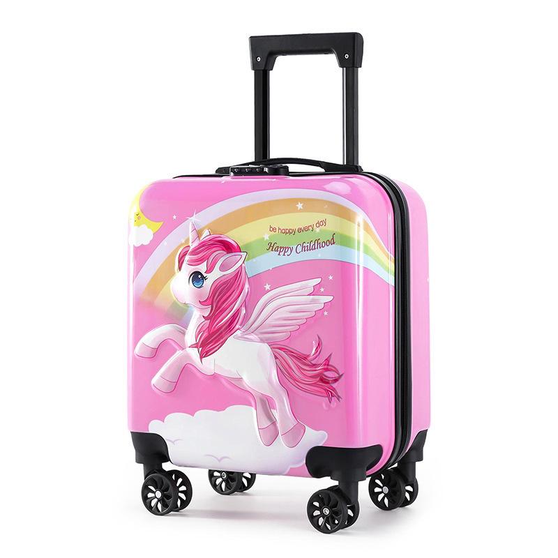 Children's Cartoon Trolley Suitcase with Universal Wheels - Ideal for Boys and Girls