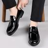 Men's Breathable Cowhide Slip-On Loafers: Shiny, Versatile Casual Leather Driving & Business Shoes.