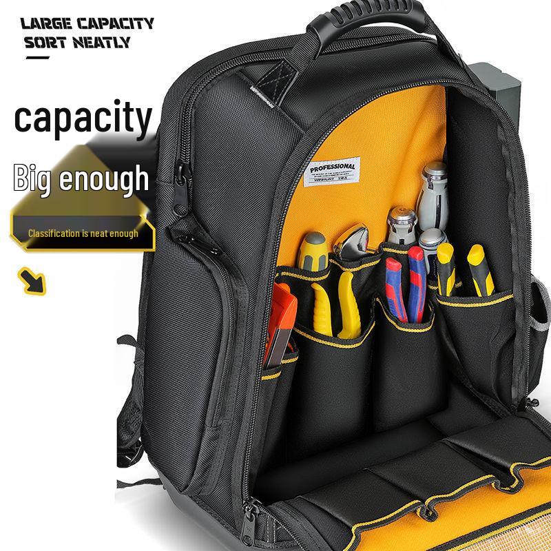 Multifunctional Electrician's & Woodworking Durable Backpack with Large Capacity & Plastic Bottom