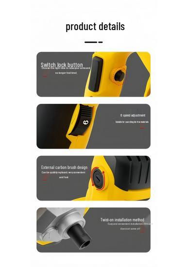 High-Power Electric Mixer for Putty, Paint, and Ash