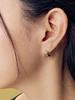 Rosemont Silver Combination Ring One-Touch Earrings Polka Ra25B06J