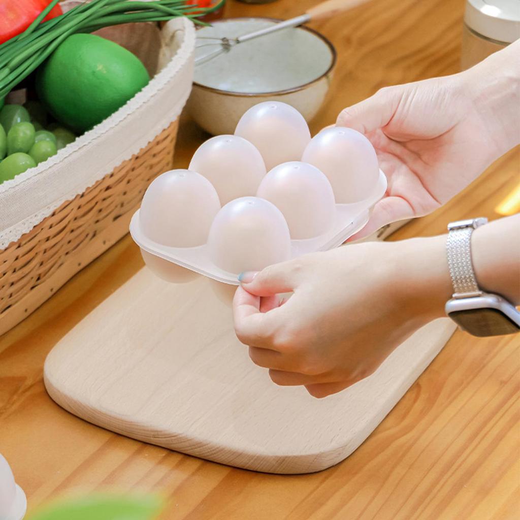 Eggs Holder 6 Eggs Storage Container with Fixed Handle Plastic Eggs Storage Box Outdoor Camping Eggs Carriers indoor home use