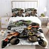 Copripiumino Monster Truck Catroon Monster Jam Set Biancheria da Letto Copripiumino Morbido e Federe per Adolescenti Singolo/Matrimoniale/Queen/King