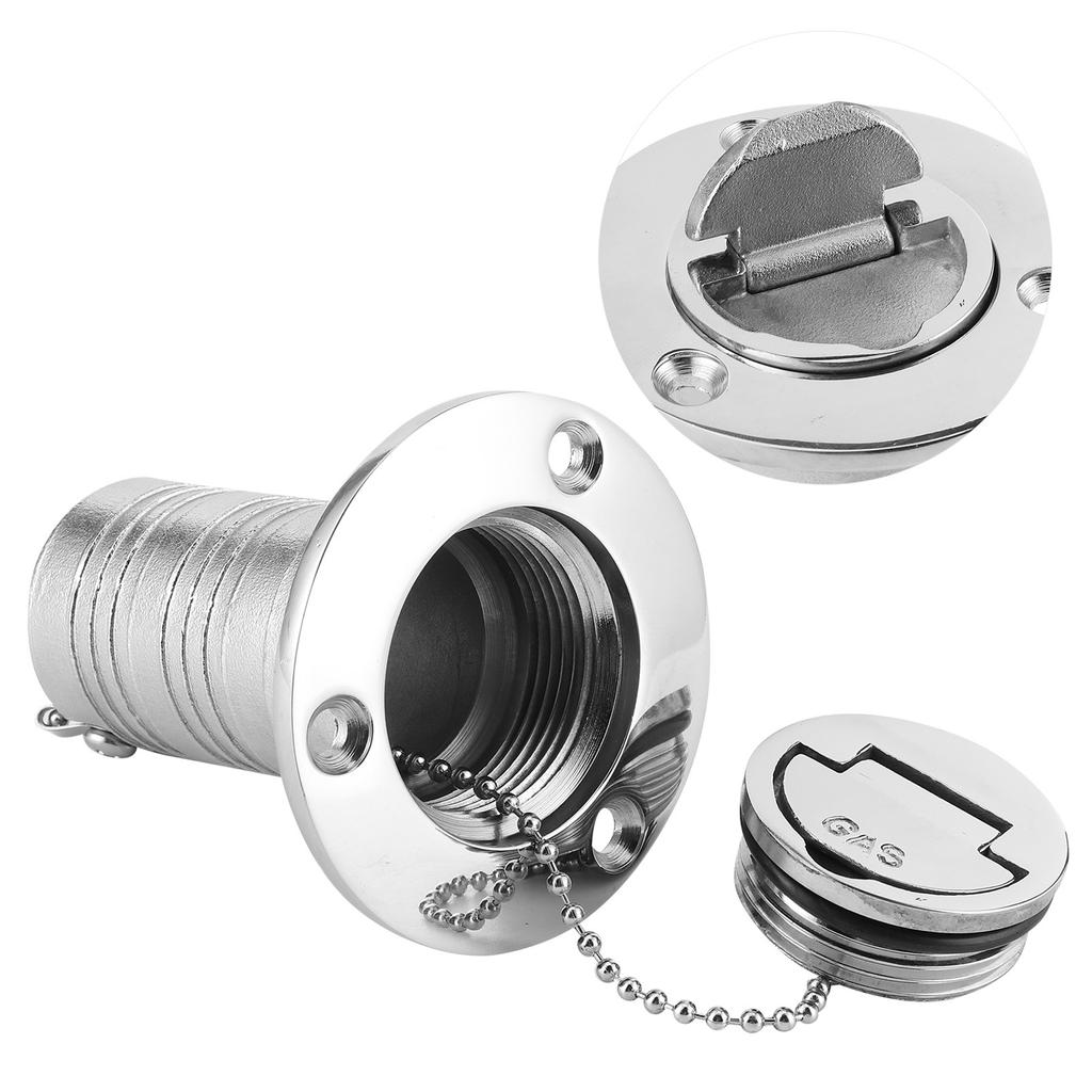 Marine Fuel Deck Fill Filler W  Keyless Lid 316 Stainless Steel Hardware for Boat Yacht Caravan38mm
