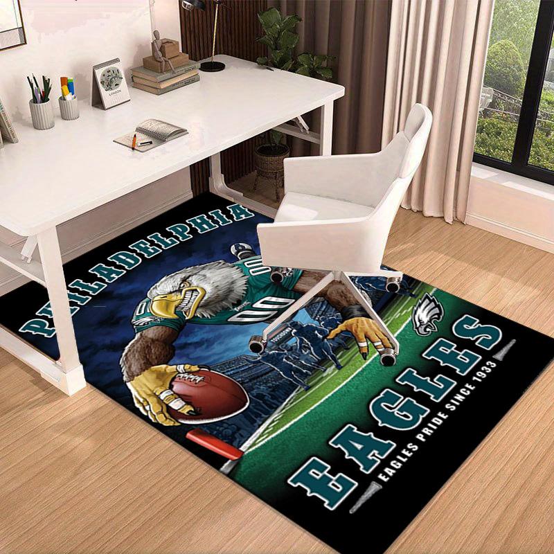 Philadelphia Eagles Teppich für Büro, Stuhlunterlage, Dekorativer Teppich Wohnzimmer Matte, Große Größe Fan Geschenke Weihnachtsgeschenke
