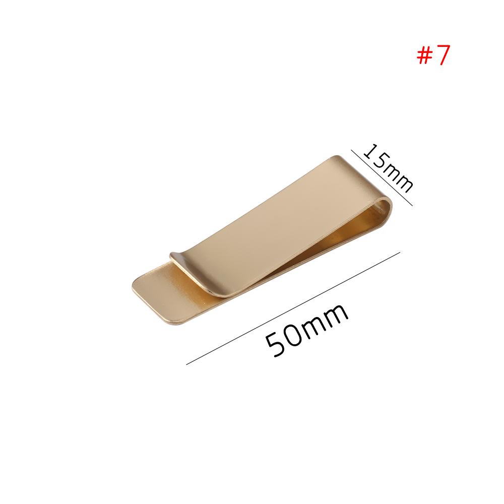 School Office Supply Stainless Steel Handmade Leather Brass Clips Stainless Steel Pen Holder Clip Journal Notebook Paper Folder