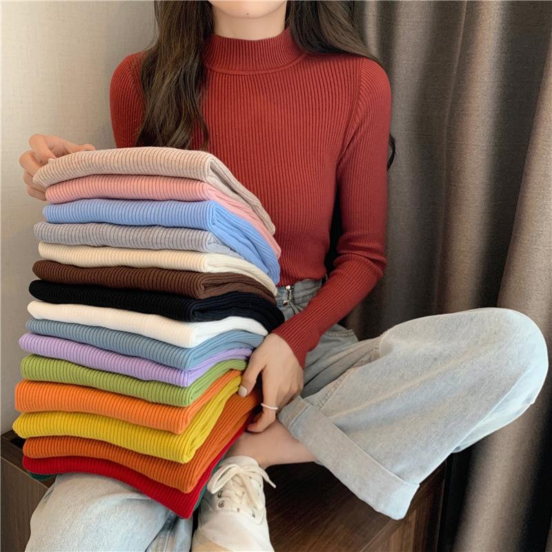 Frauen Herbst Rollkragenpullover Gestrickte Weiche Pullover Grundlegende Kaschmir Pullover Für Frauen Herbst Winter