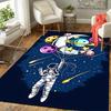 1 Stück Astronaut und Planet Druck, Design Teppich für Innenbereiche - Weich, Rutschfest und Langlebig Gaming Zimmer Dekoration für Schlafzimmer