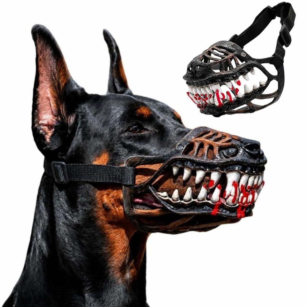 Lifelike Scary Dog Muzzle Flexible Dog Muzzle Spooky Teeth Dogs Mask Photo Shoot Haunted House