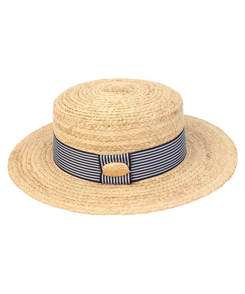 Yunibeosyeolkemiseuteuli Stripe Line Raffia Panama Hat Panama Hat