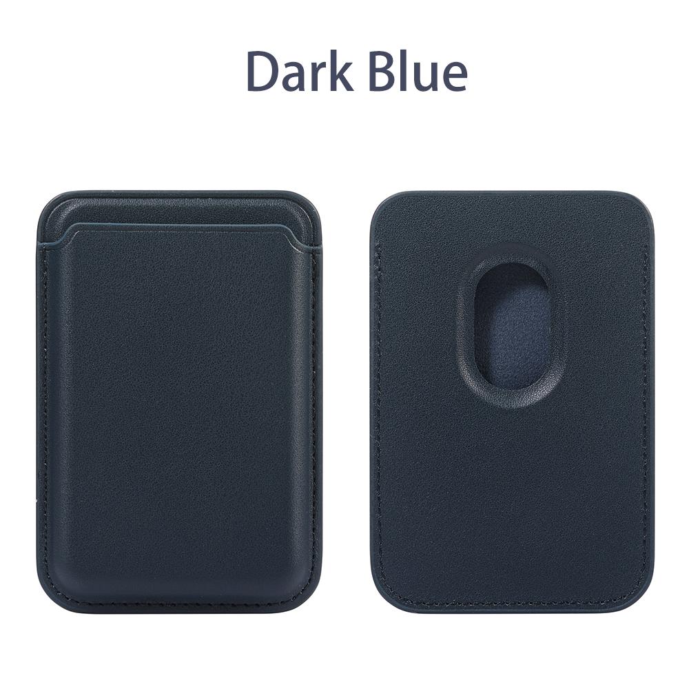 

Magnetic Universal Leather MagSafe Wallet Card Holder Strong Hold Card Pocket for Iphone Samsung Xiaomi OPPO Motorola Google темно-синього кольору