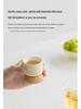 Japanese Minimalist Wooden Teacup Gift Set - Cream Style for Women, Personal Use, Tasting Cup