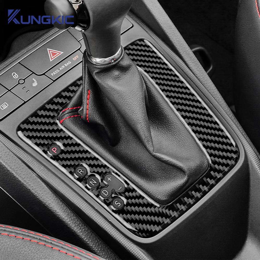 Real Soft Carbon Fiber Sticker For Seat Ibiza 6j 2009 2010 2011 2012 2013 2014 LHD Car Gear Shift Panel Trim Accessories