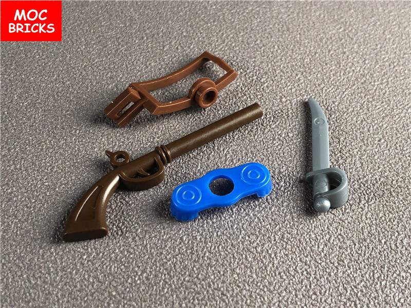 5 Sets/Los MOC Steine Piratensoldat Waffenset 2561 Bausteine DIY Spielzeug für Kinder Weihnachtsgeschenke