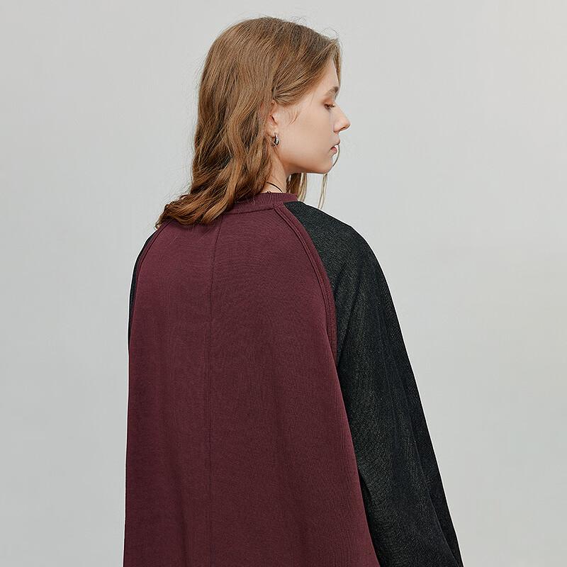 Chuyu Women's Spliced Denim-Look Sweatshirt