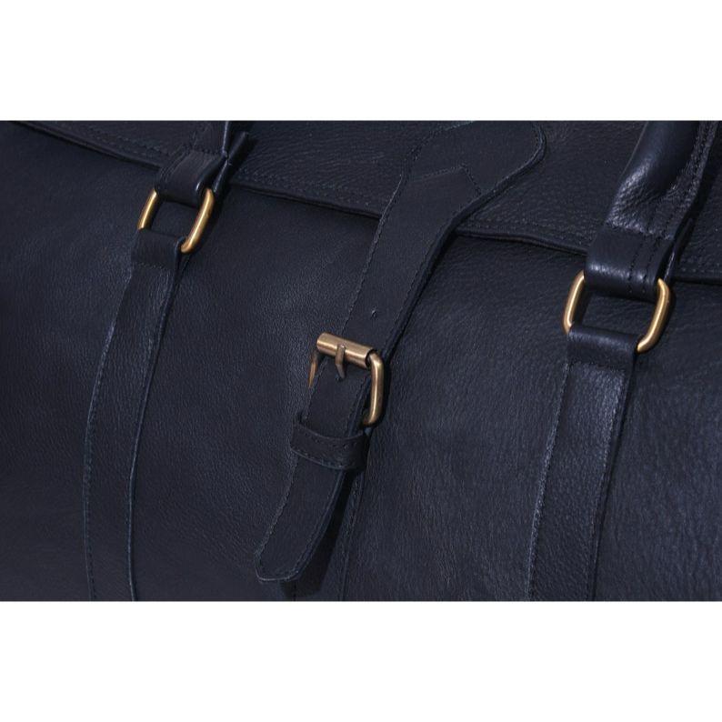 Černá kožená cestovní taška: Velký cestovní příruční