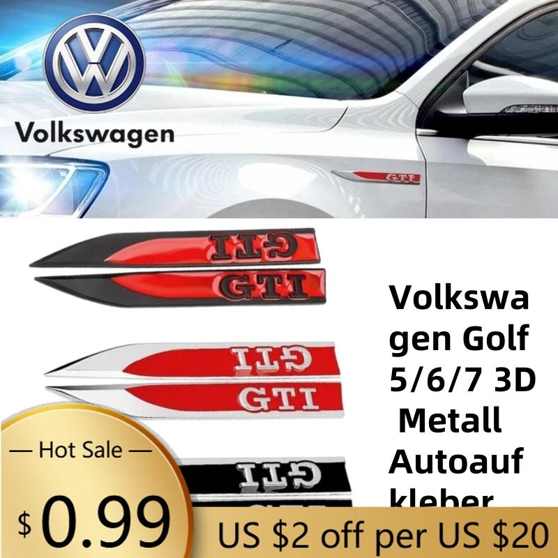2026 New For VOLKSWAGEN VW Volkswagen Golf 5/6/7 MK5 MK6 MK7 GTD GLI 3D Metall-Kotflügel Logo Aufkleber Personalisierte Karosser