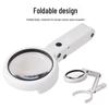 Foldable Handheld USB Plug-In Magnifier with 8 LED Lights for Reading - FS75RC