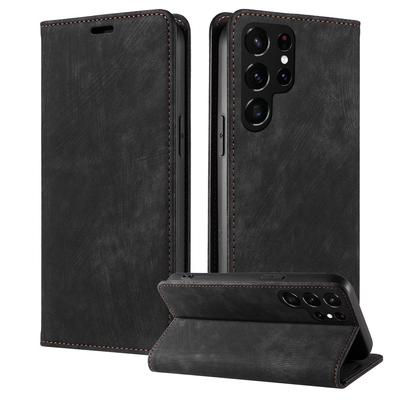 Kožené pouzdro pro Samsung S22Ultra, A20E, A51, S10, S21FE - magnetické, flipové, ochranný kryt.
