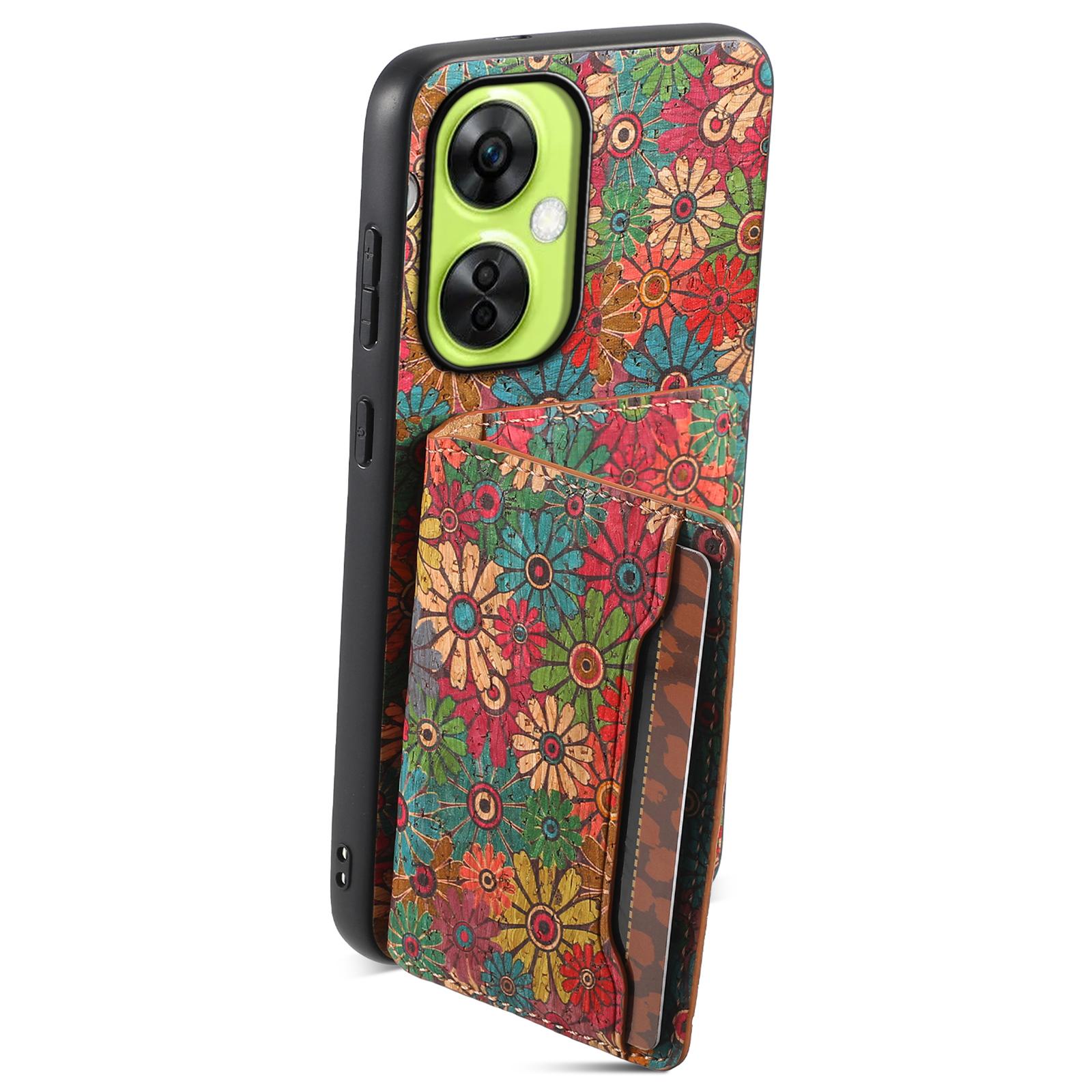 

For OnePlus Nord CE 3 Lite 5G/N30 5G Kickstand Case Card Slot PU+TPU+PC Phone Shell Spring/Green