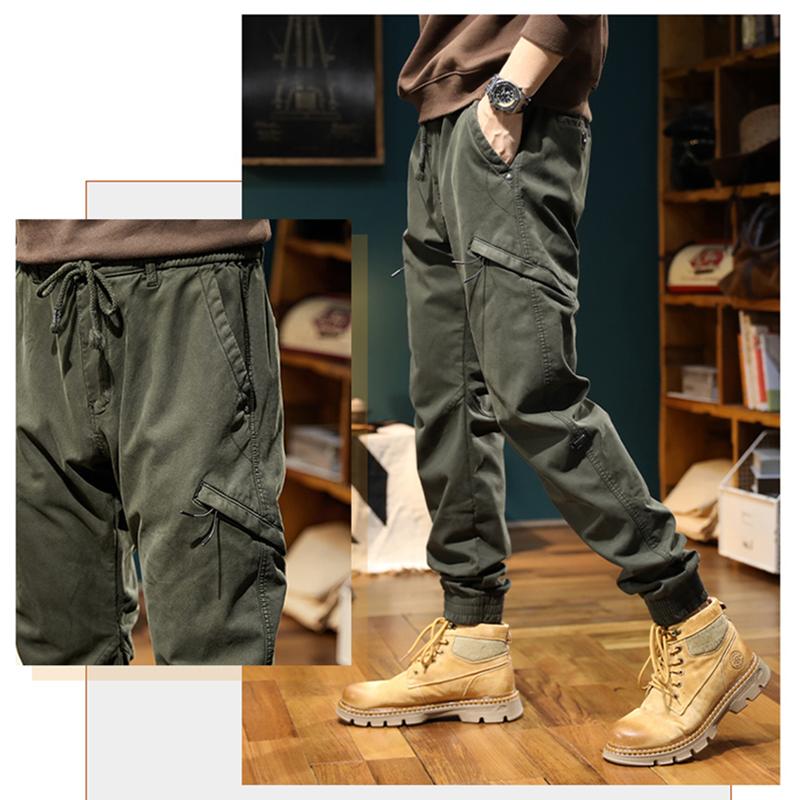 Pantaloni cargo de iarnă 2024, pentru bărbați, cu snur, căptușeală din lână, groase, calde, pantaloni de jogging, pantaloni termici casual din bumbac