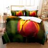 Tulip Quilt Cover 220x240 Duvet Cover Set Double bed 200x200cm 3D Flower King Bedding Sets Twin Size 3PCS 2PCS Single 140x210
